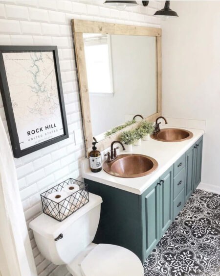 farmhouse bathroom coastal charm