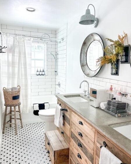 farmhouse bathroom farmhouse functionality