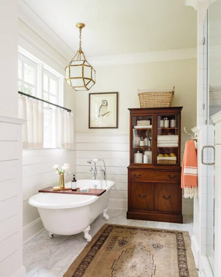 farmhouse bathroom modern rustic minimalism