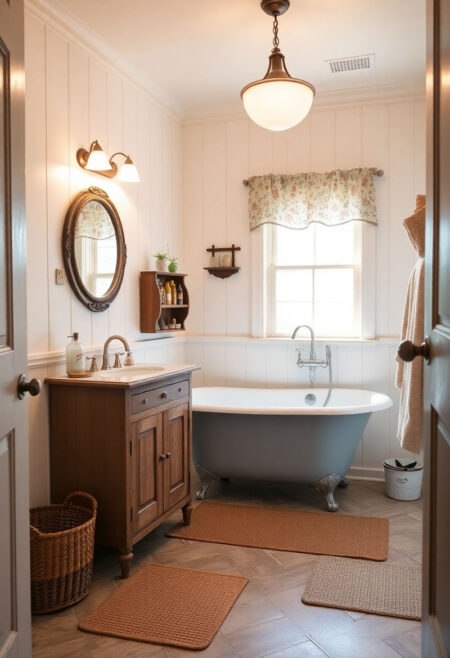 farmhouse bathroom vintage bliss