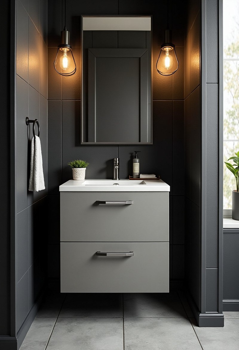 small bathroom ideas built in vanity sink