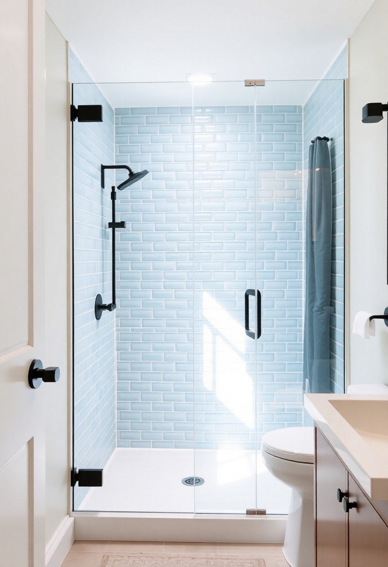 small bathroom ideas glass shower divider