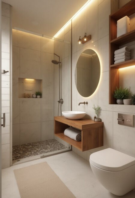 small bathroom organic spa retreat