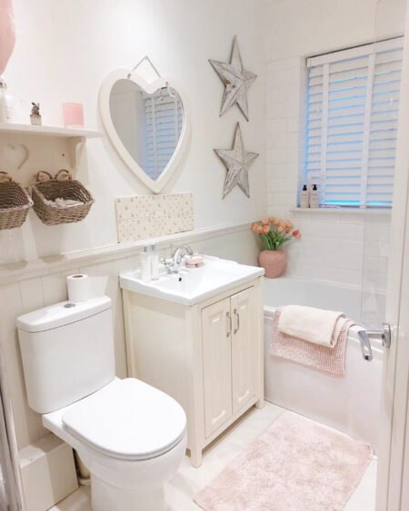 small bathroom pastel cottage