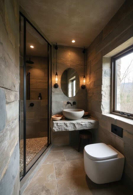 small bathroom stone sanctuary