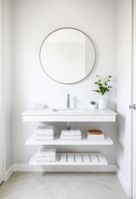 small bathroom storage floating vanity