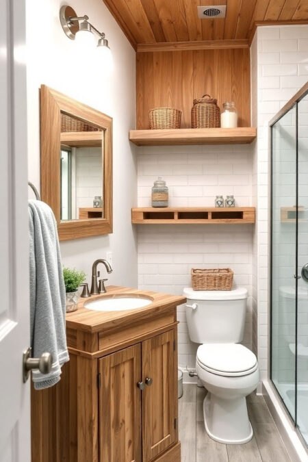 small farmhouse bathroom reclaimed elegance